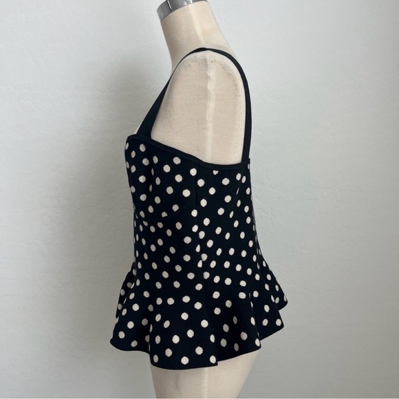 Express Black and White Polka Dot Peplum Camisole - Picture 5 of 8